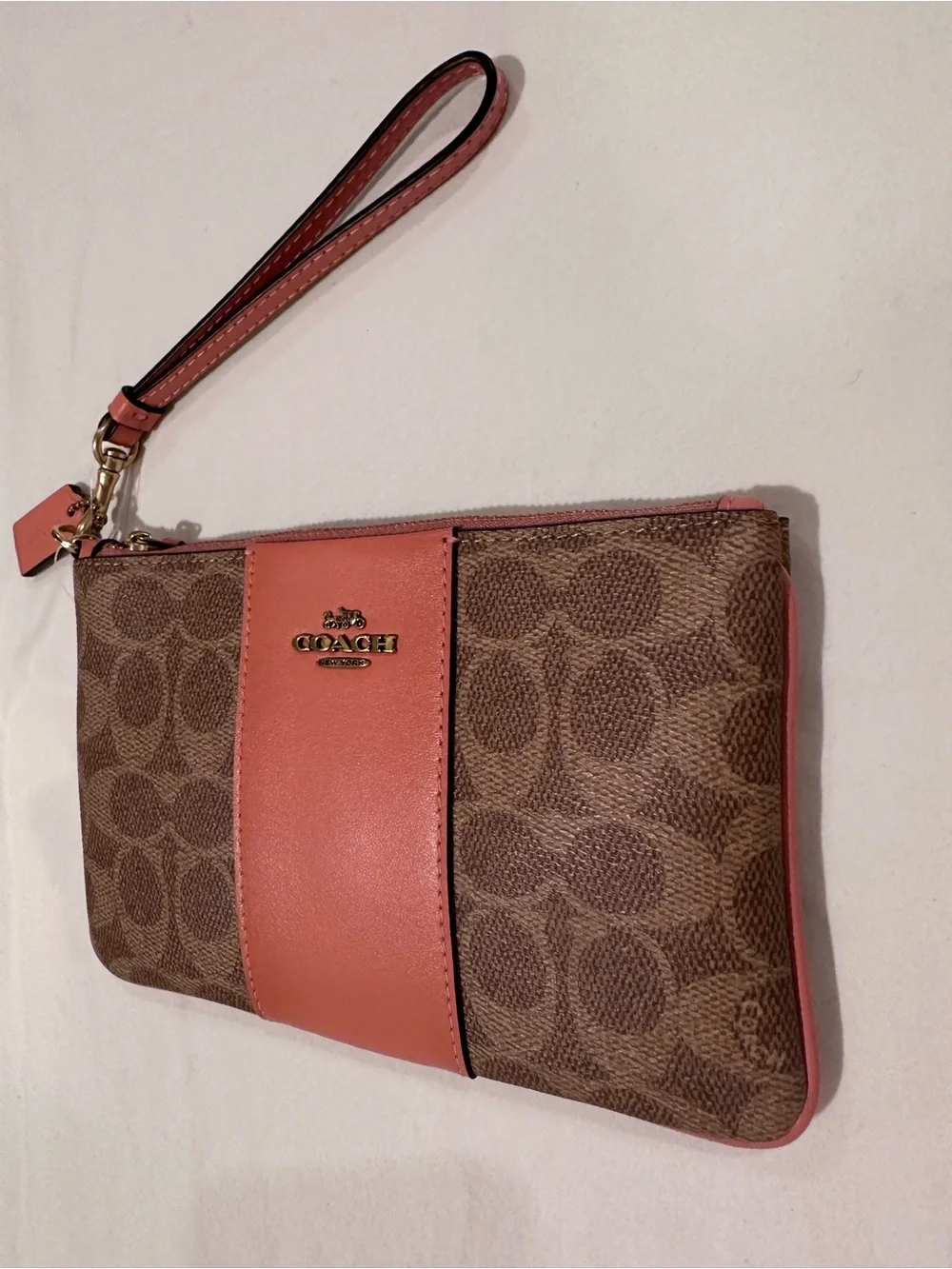 Coach wristlet brown